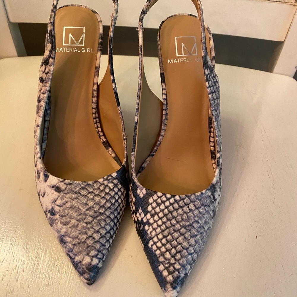 Snakeskin Open Back Heel